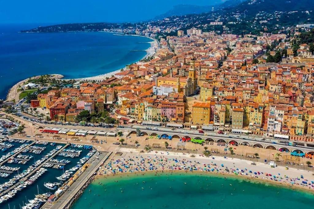 Ferienwohnung Beau 2 Pieces,Terrasse, Parking Menton Centre Exterior foto